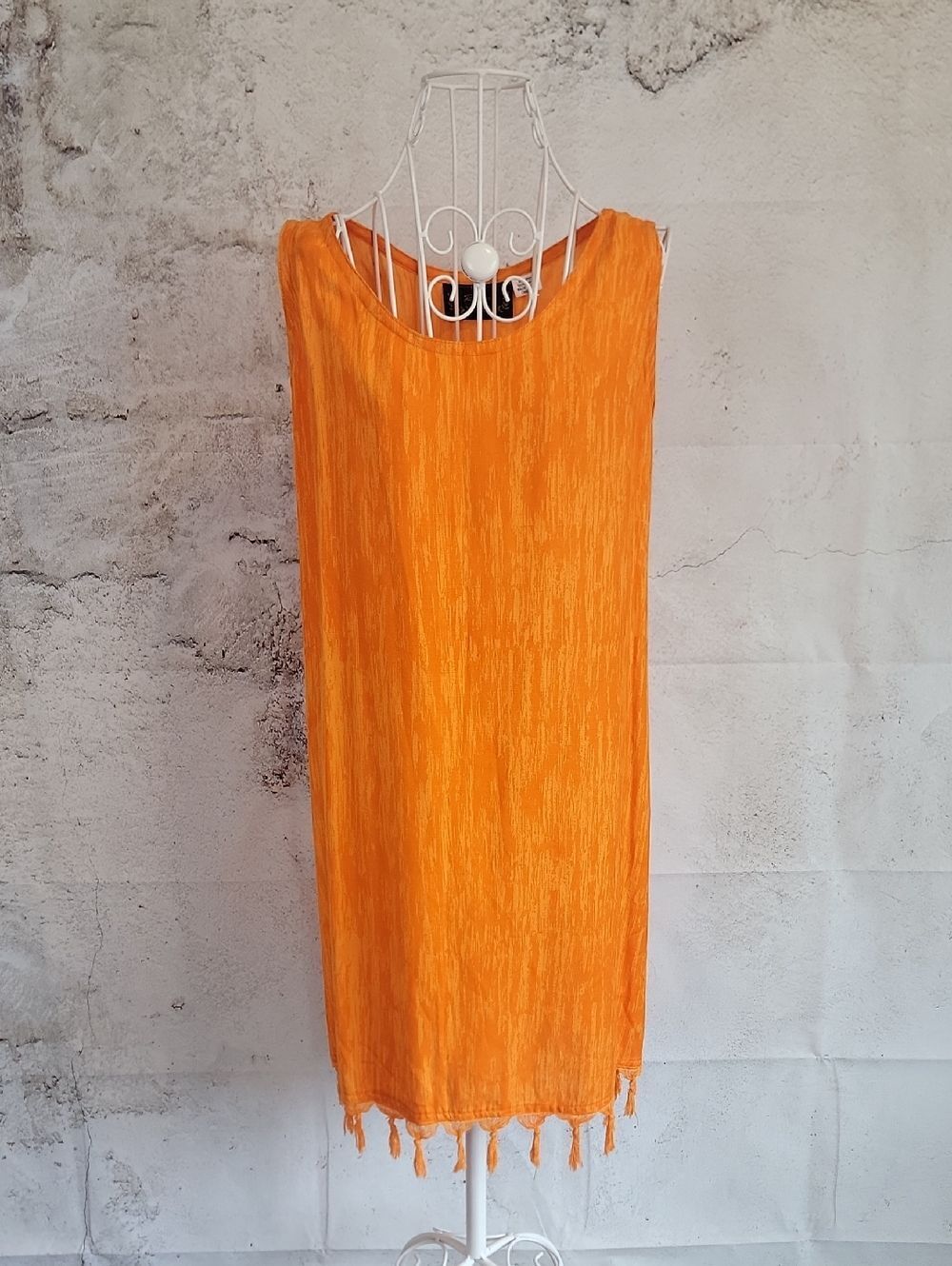 Raja Swim Cover Up Bright Orange Sleeveless Women’s Dress Size M/L